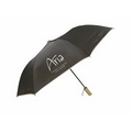 UV46 - 46" arc, auto open, manual close folding umbrella with UV coating underside, black color